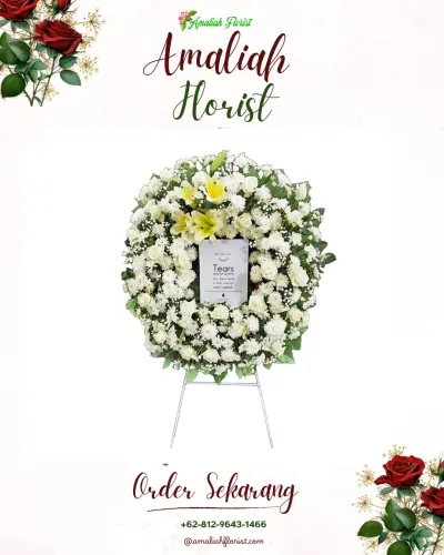 Krans Bunga Duka Cita di Taman Yasmin